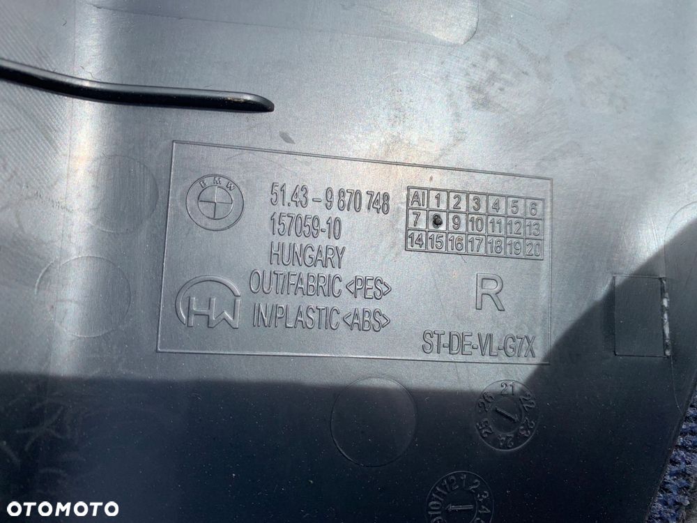 OSŁONA SŁUPKA B TAPICERKA BOCZNA DOLNA LEWA PRAWA ANTHRAZIT BMW 7 G70 - 14