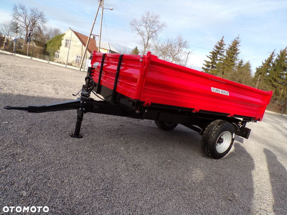 przyczepa rolnicza 3t wywrotka / euro-masz / zsyp / hamulce /nadstawy/ jednoosiowa - 4