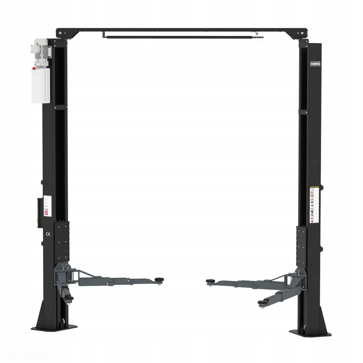 Podnośnik dwukolumnowy asymetryczny ETGE-3440ASY BLACK – 4000 KG, CE + UDT - 1