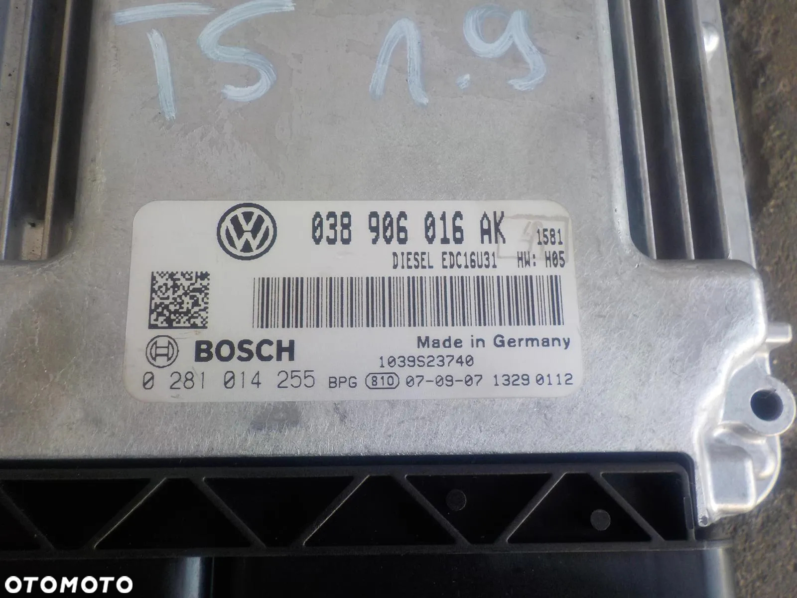 VW T5 1.9 TDI KOMPUTER STEROWNIK 038906016AK - 2