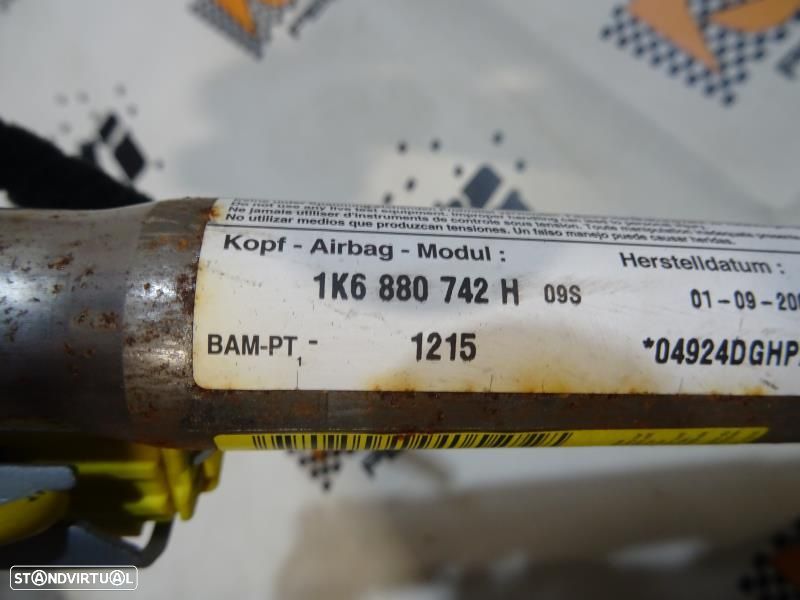 Airbag De Cortina Direito Volkswagen Golf V (1K1)  1K6880742h / 1K6 88 - 4