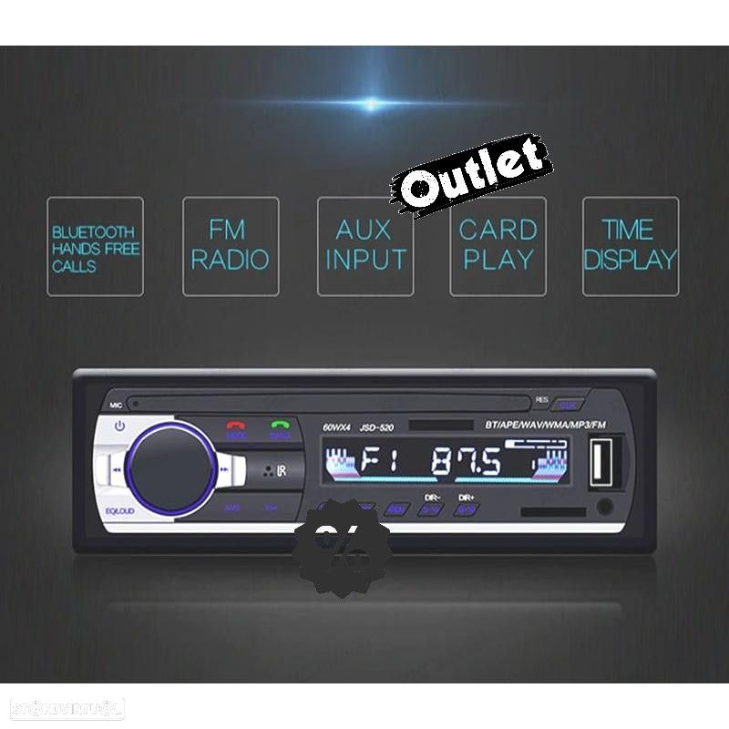 M100096L2 AUTO RADIO 1DIN BLUETOOTH MP3 USB SD AUX - 1