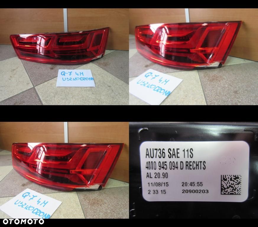 Lampa tył tylna AUDI Q7 4M0 PRAWA 4M0945094D - 1