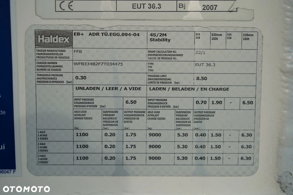 Feldbinder CEMENTONACZEPA / 3 KOMORY / 37 000 L / SILOS / DO MATERIAŁÓW SYPKICH  / ALUFELGI - 23