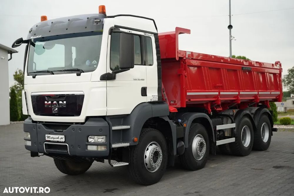 MAN TGS 35.400 / 8X4 / BASCULATOR CU 2 LATE / HIDRODECKER / MEILLER / AUTOMAT - 12