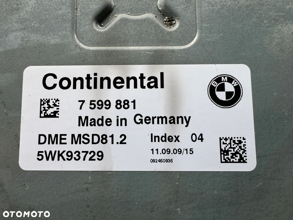 Moduł sterownik silnika BMW 7599881 5wk93729 Continental - 1