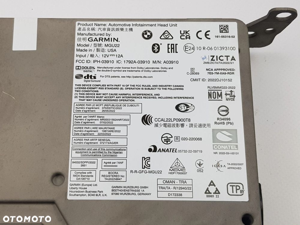 Sterownik Moduł nawigacji GPS BMW X5 G05 X6 G06 X7 G07 5B37399 - 8