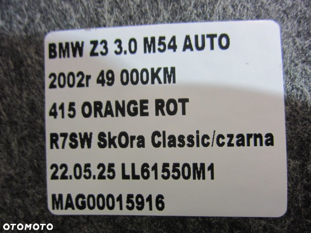 BMW Z3 E36 CABRIO WYKŁADZINA BAGAŻNIKA TAPICERKA PODŁOGA 51478399497 776468 - 8