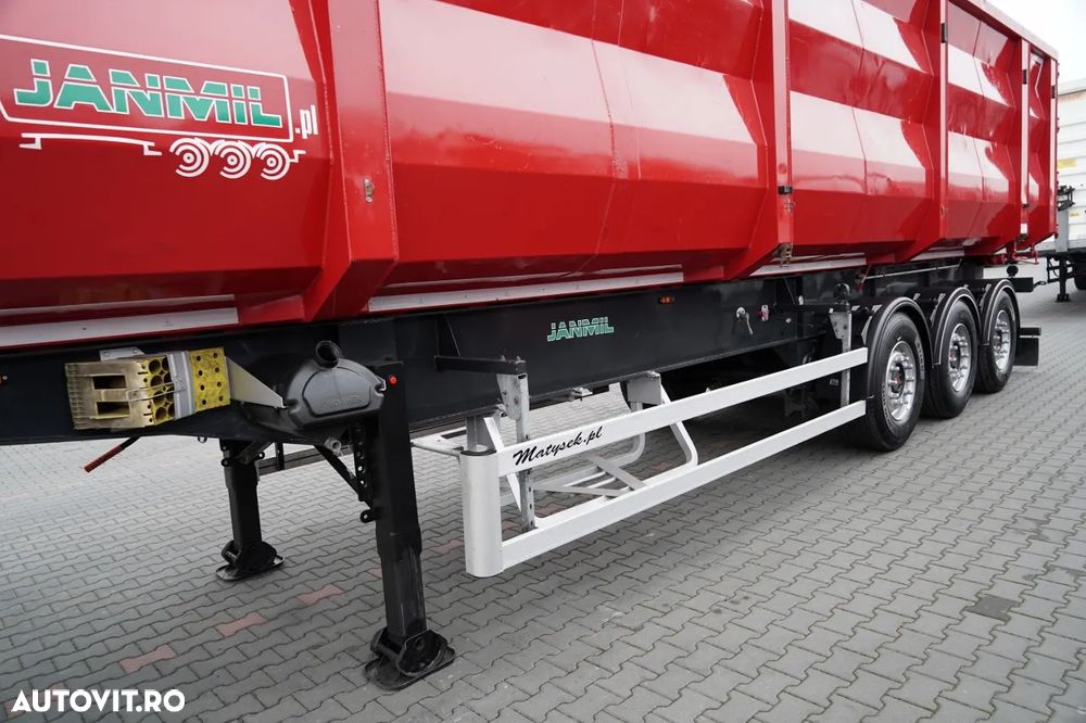 Janmil / BASCĂLĂ DIN OȚEL / 58 m³ / 2021 / HARDOX / AXE SAF / AXĂ RIDICABILĂ / PENTRU DEȘEURI - 10