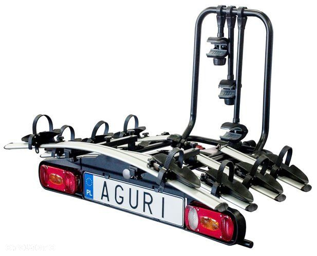 Warszawa: AGURI ACTIVE BIKE 3+1 Bagażnik rowerowy na hak 4 ROWERY, od ręki - 8