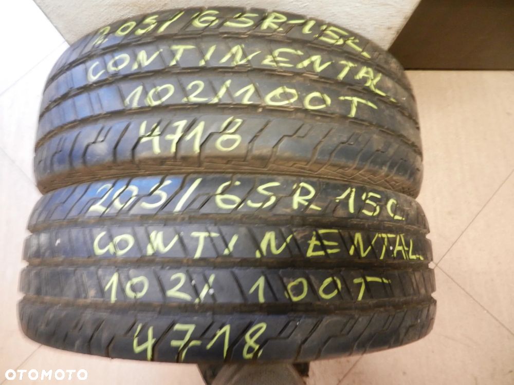 Opony 205/65r15c continental conti van contact 100 9mm lato para - 1