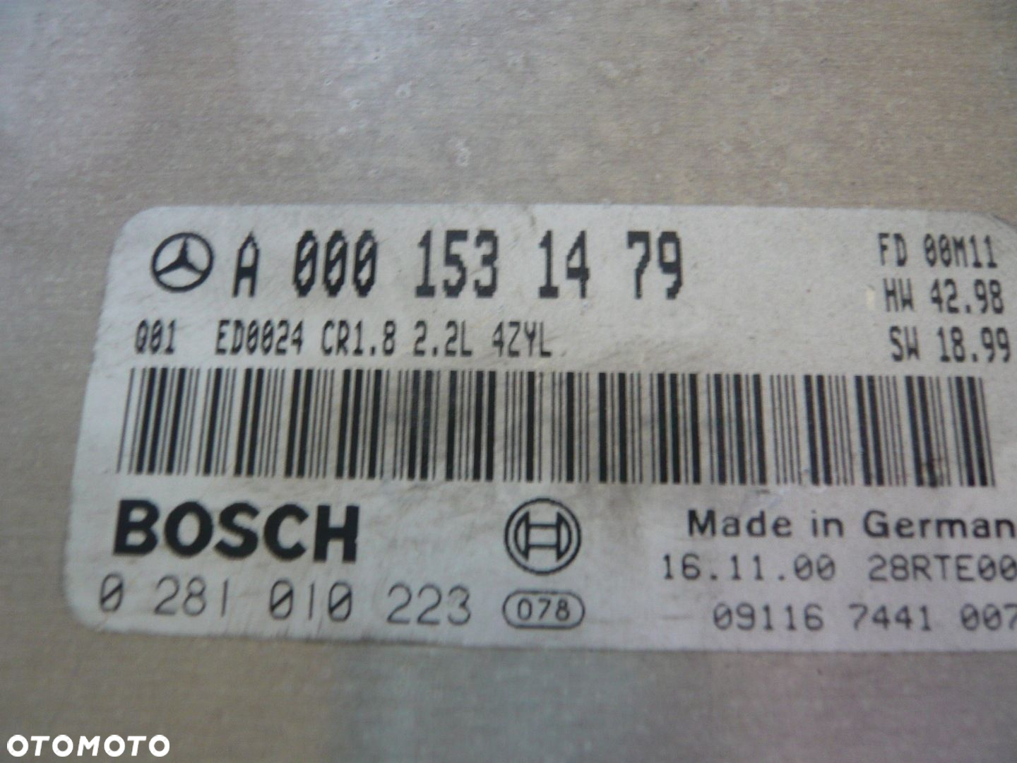 Komputer sterownik silnika A0001531479 Mercedes-Benz W202 - 2