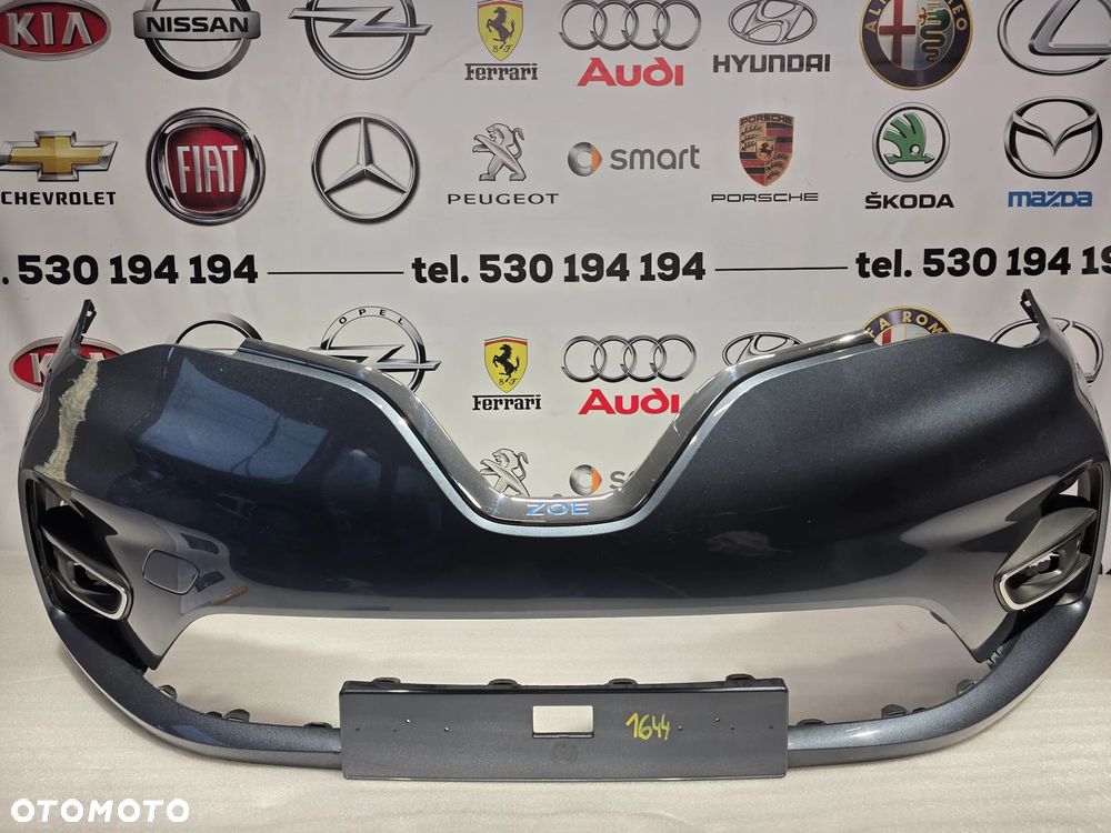 RENAULT ZOE LIFT 18- ZDERZAK PRZEDNI PRZÓD + 2x KRATKA BOCZNA + CHROM GRILLA , NR 620223129R , NR AUKCJI NZ1644 - 1
