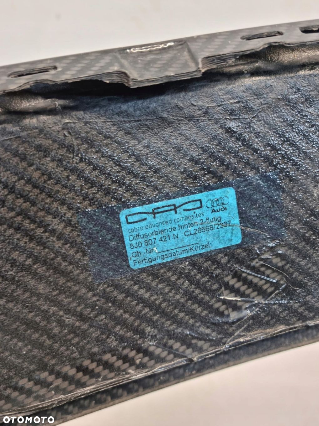 Audi TT TTS S LINE 8J0 CARBON V6 Dyfuzor spoiler zderzaka tył tylny - 8