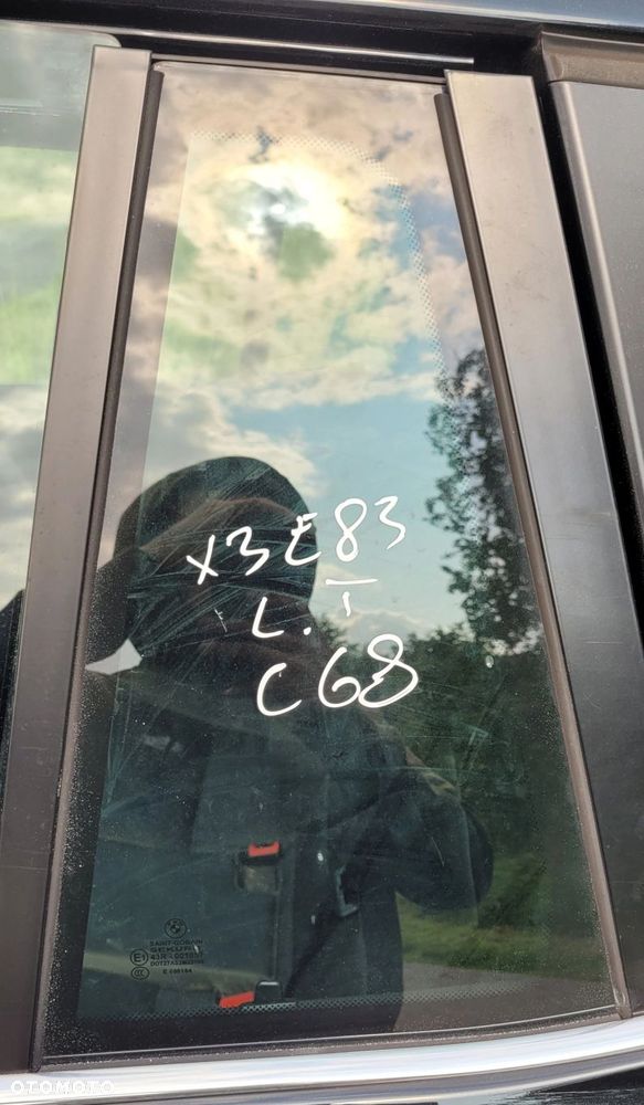 SZYBA DRZWI LEWY TYŁ TYLNA TRÓJKĄT BMW X3 E83 - 1