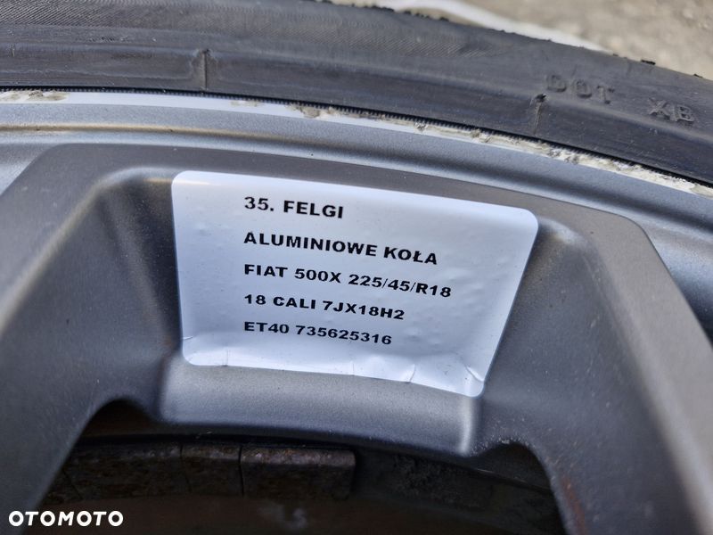 FIAT 500X FELGI ALUMINIOWE 7.0 18 CALI ET40 735625316 5X110 KOŁA - 11