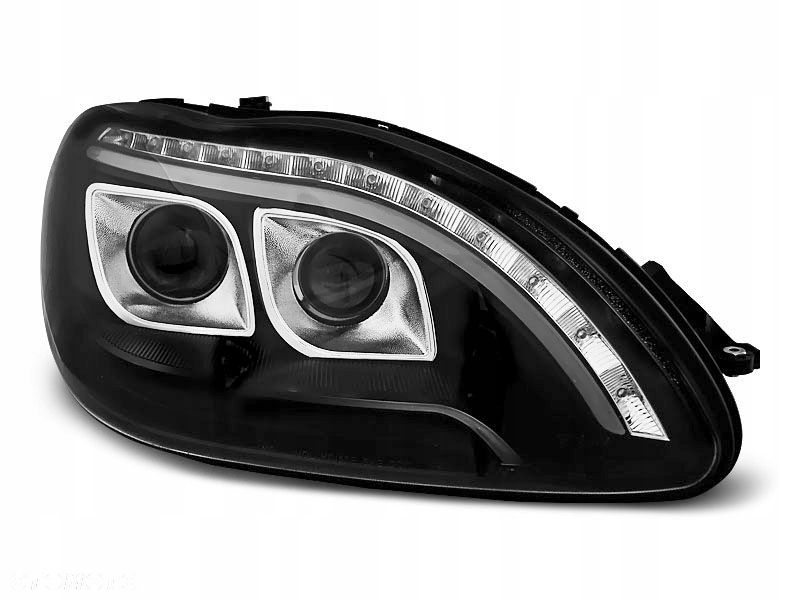 Lampy Mercedes W220 S-Klasa 98-05 Daylight Black - 1