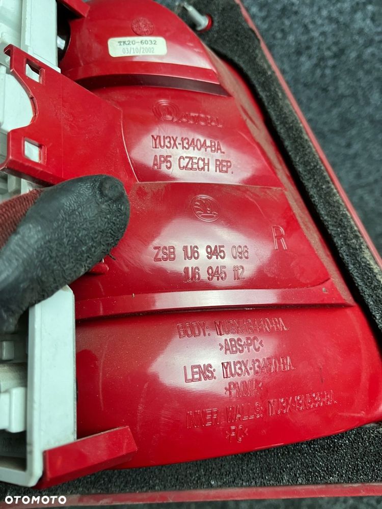 skoda octavia I lift hb lampa prawa  lewa tył tylna OE europa - 13
