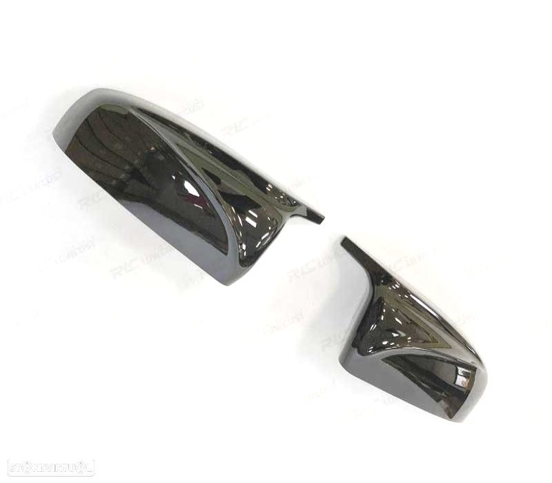 CAPAS DE ESPELHOS RETROVISORES BMW E70 E71 07-12 LOOK M4 PRETO BRILLANTE - 3