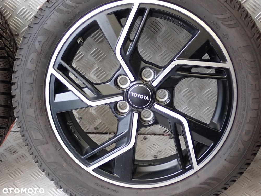 KOŁA FELGI ALUMINIOWE TOYOTA 6JX16 ET 50 5X100  KBA 53552  Z OPONAMI ZIMA 195/55/16 - 6