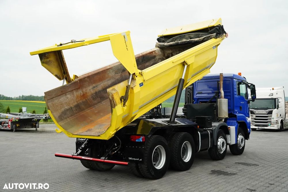 MAN TGS 35.460 / 8x4 / BASCĂLĂTOR 5.8 M / HIDROCLAPĂ / NAVIGAȚIE / 2018 - 4