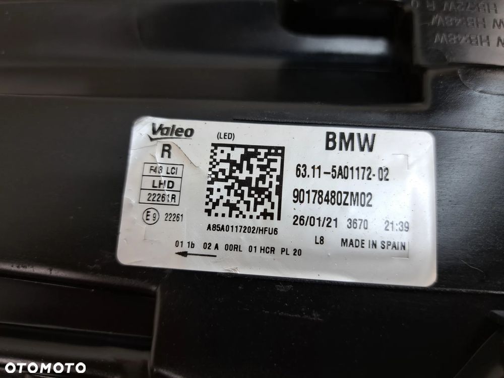 LAMPA PRZÓD PRZEDNIA PRAWA BMW X1 F48 LIFT LCI FULL LED 5A01172-02 - 5