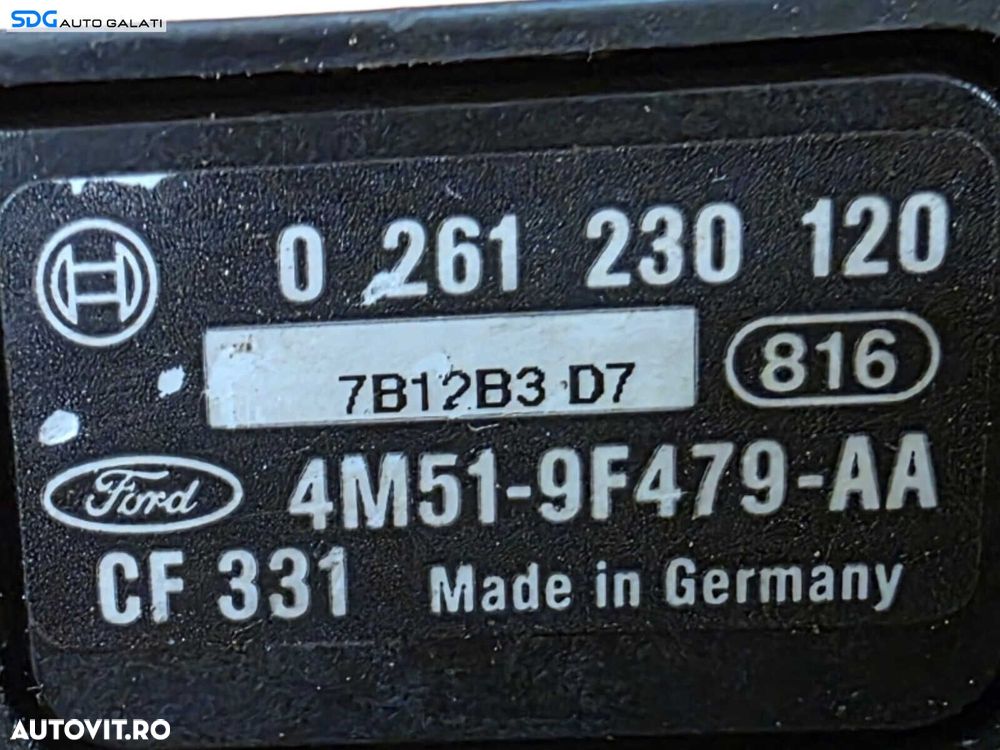 Senzor Presiune Gaze Evacuare Ford Focus 2 1.8 TDCi 2004 - 2010 Cod 0261230120 4M51-9F479-AA [S0187] - 6