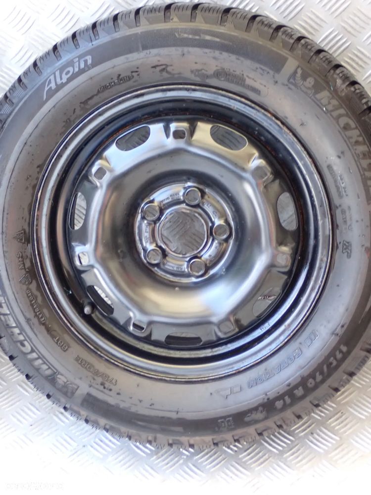 FELGI STALOWE POLO FOX 5JX14 ET 35 4X100 6Q0601027AC + OPONY ZIMA JAK NOWA - 6