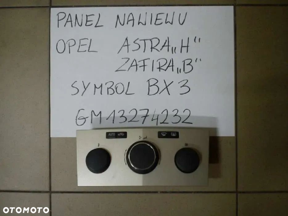 Panel Nawiewy Opel Astra H Zafira B Symbol BX3
