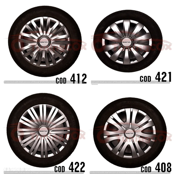 Capace roti DACIA r16  la set de 4 buc ,Capace janata aliaj