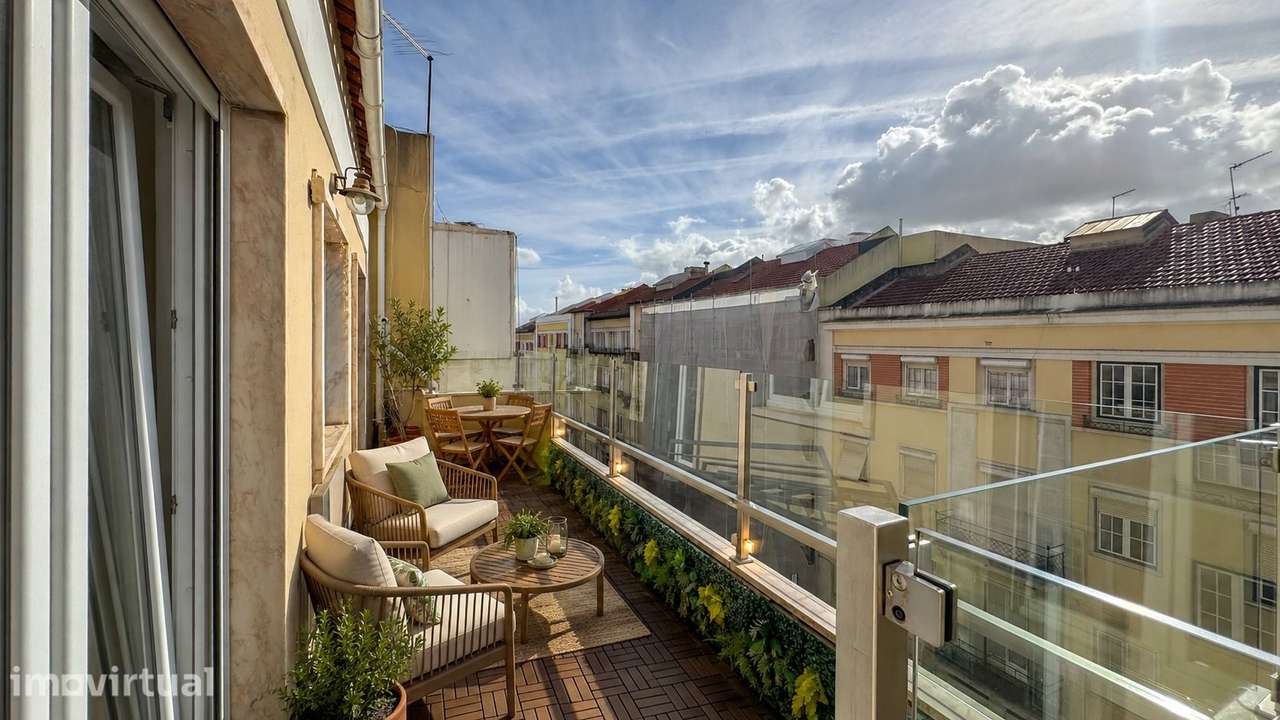 Apartamento de charme - T3 com terraço em Campo de Ourique - Grande imagem: 3/40
