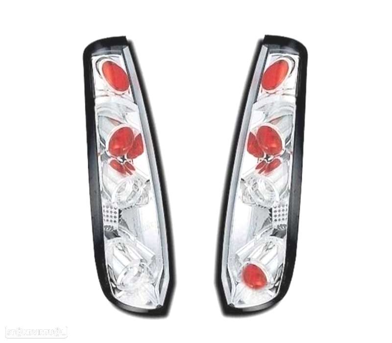 FAROLINS TRASEIROS FORD FIESTA 02-08 LOOK LEXUS CROMADO - 1