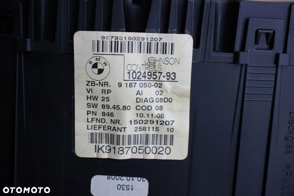 Licznik BMW 1 e81 e82 e87 e88 N47 123d Europa Manual 9187050 - 4