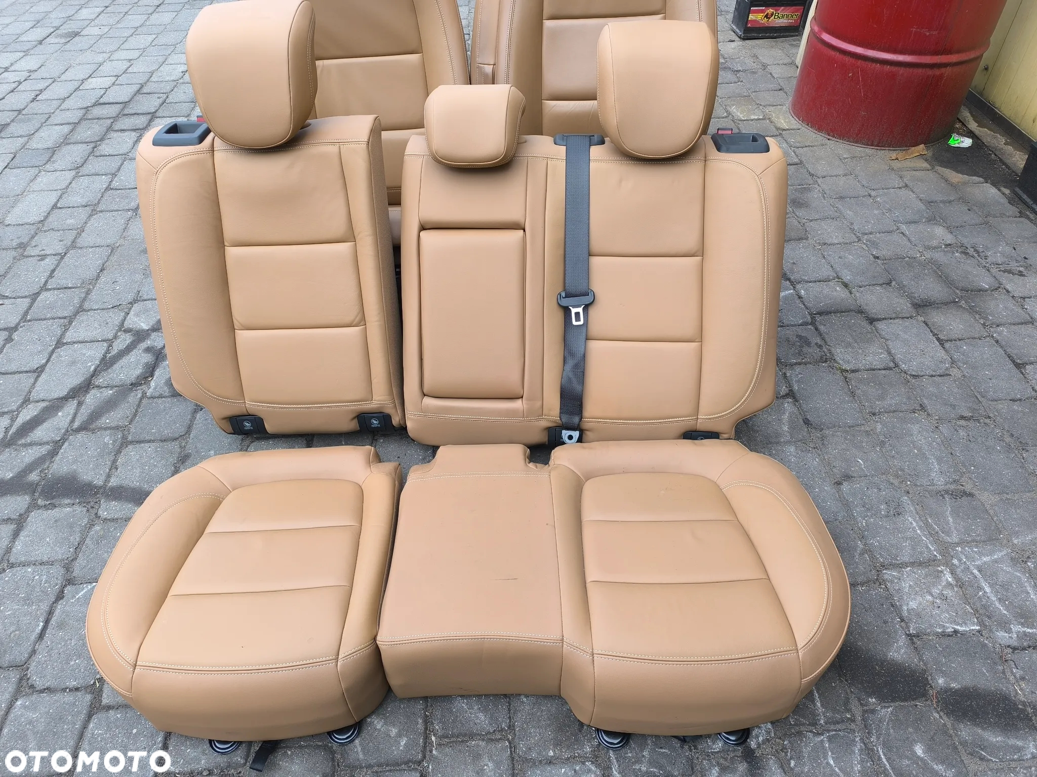 Komplet foteli z boczkami opel mokka grzane skóry - 7