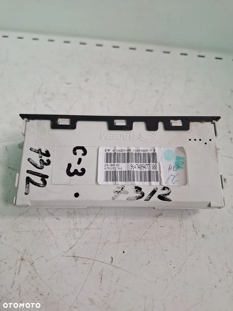 wyświetlacz  zegarek CITROEN C3 9647409477 / 9647409477 B00    (73/2) - 3