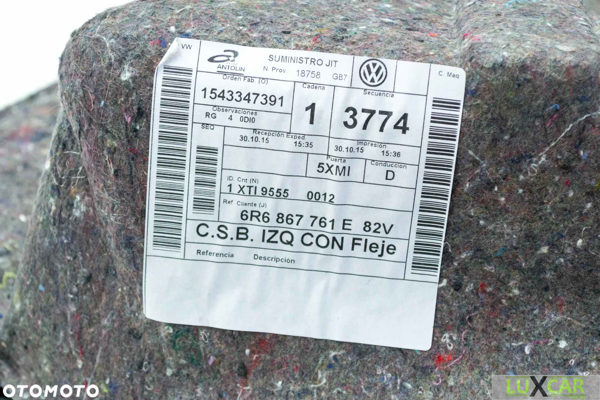 VW POLO 6R GTI BOCZEK TAPICERKA BAGAŻNIKA 6R6867761E 6R6867762H GORLICE - 7