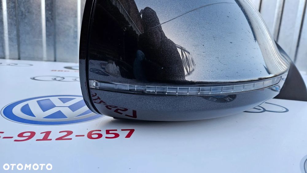 Audi Q7 4L Lusterko zewnętrzne Prawe 13+4 PIN Kabli Składane Grzane Fotochrom Asystent LZ7L - 15