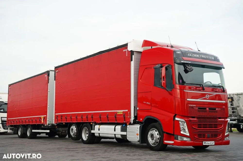 Volvo FH 460 / COMBINAȚIE TANDEM / 120 M3 / TRANSITION / I-SAVE / I-PARK COOL / DIRECȚIE CU RIDICARE AXLE / WIELTON / CORTINĂ ARMATĂ - 3