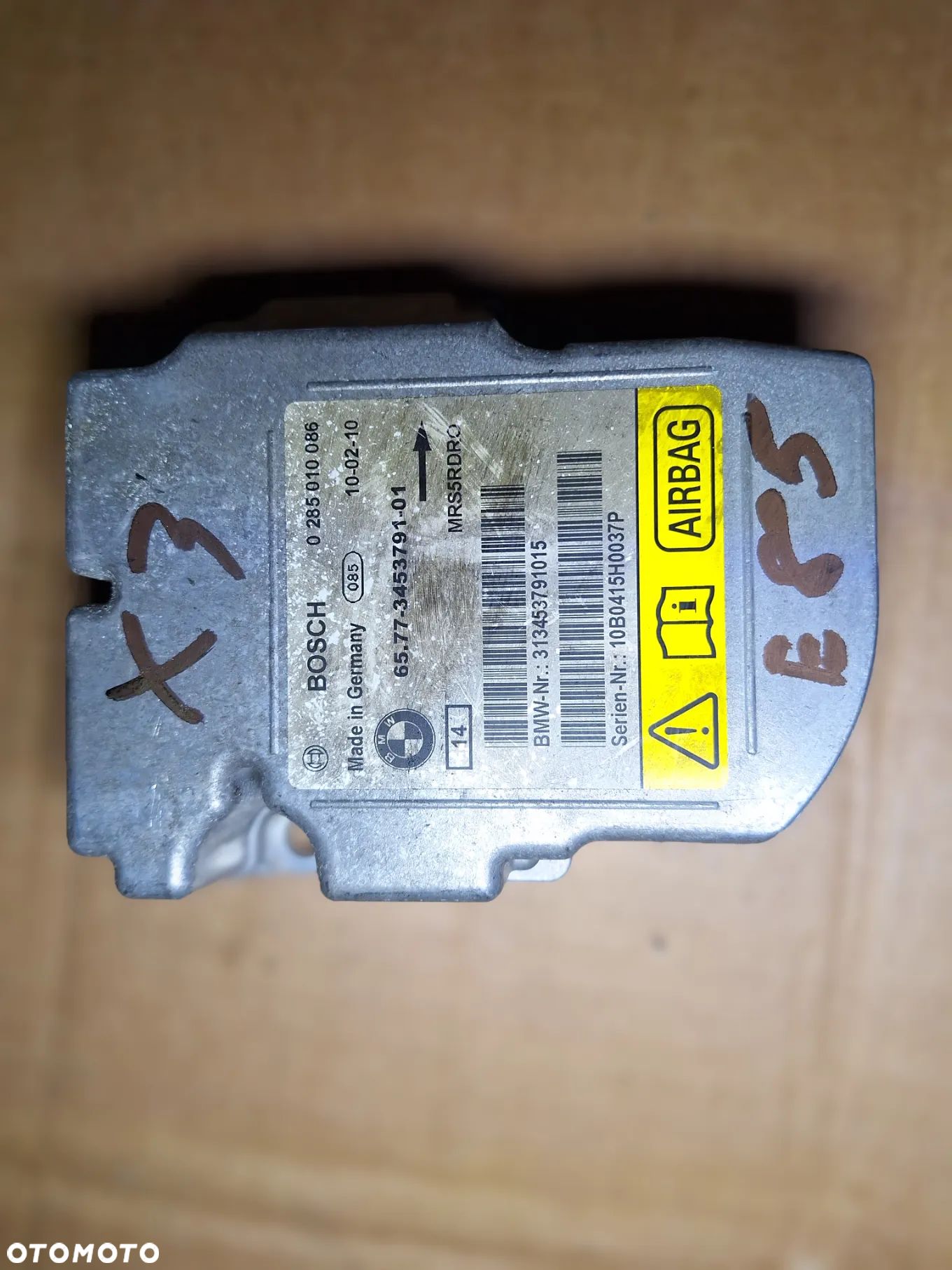 moduł sensor poduszek powietrznych  AIRBAG BMW X3 E85 LCI 3453791   (5/1) - 1