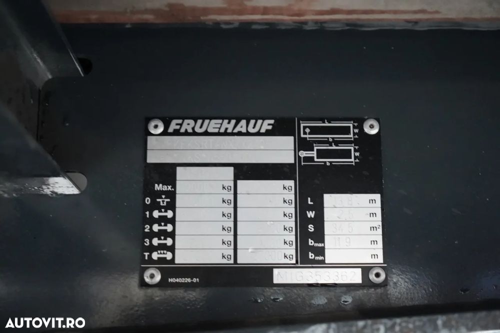 Fruehauf CONTAINER / LOTĂ / OBLOANĂ RULANTĂ / PODEA FOARTE REZISTENTĂ: ȘI ȘI ȘI / 2022 - 18