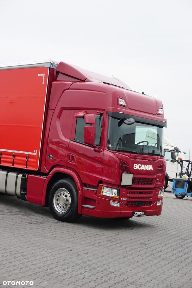 Scania P 280 / ACC / E 6 / FIRANKA + WINDA / 20 PALET / DŁ. 8,2 M / OŚ SKRĘTNA - 31