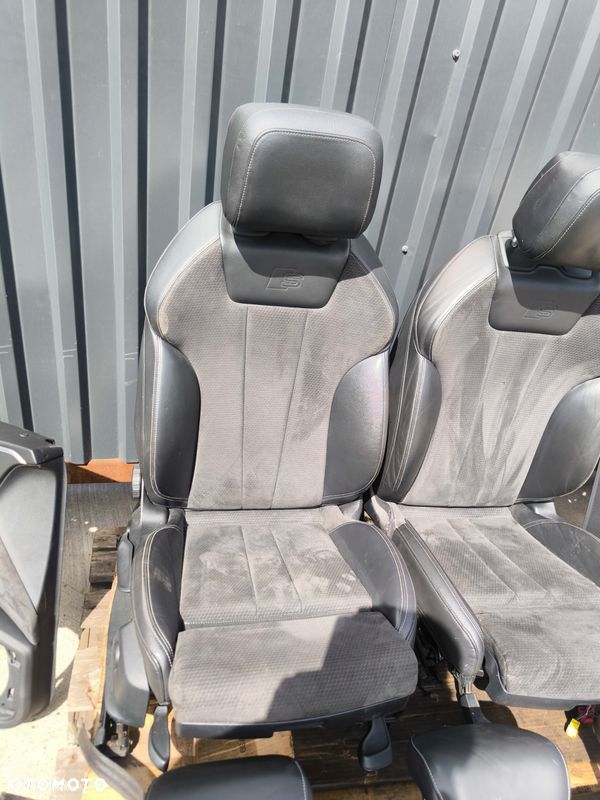 FOTEL FOTELE SKÓRA KOMPLET S LINE AUDI A4 B9 SKÓRA ALCANTARA ROLETY GRZANE - 8