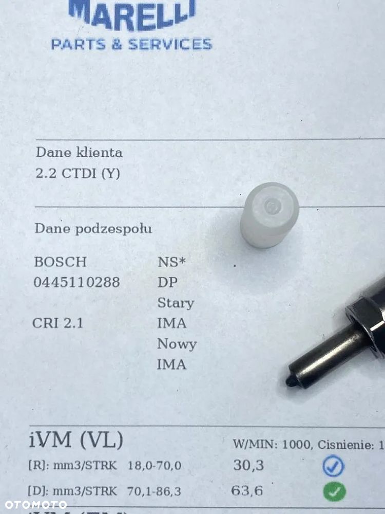 WTRYSKIWACZ TEST 2.2 CITD 0445110288 WTRYSK IMA HONDA ACCORD VII 7 CIVIC CRV - 4