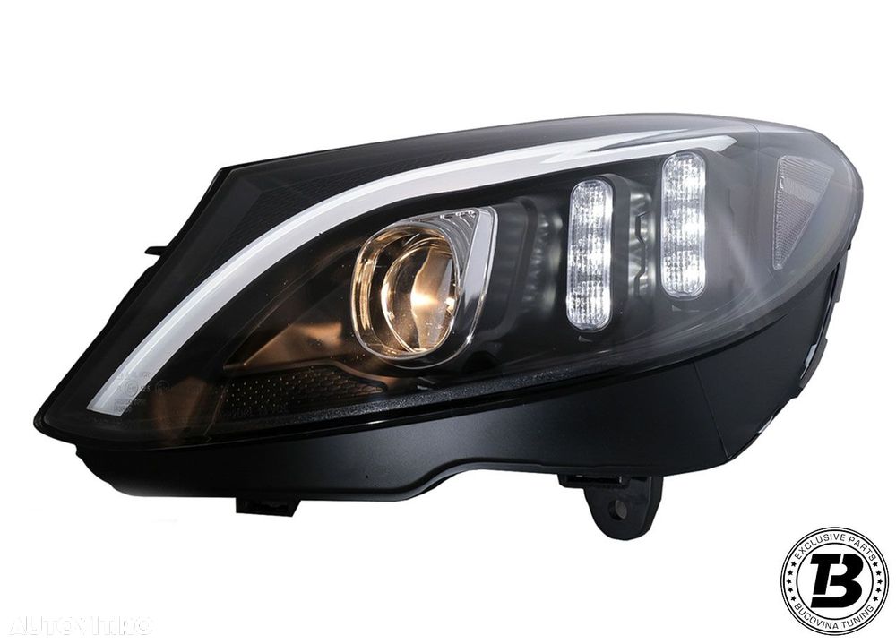 Faruri LED compatibile cu Mercedes C Class W205 Black Design - 4
