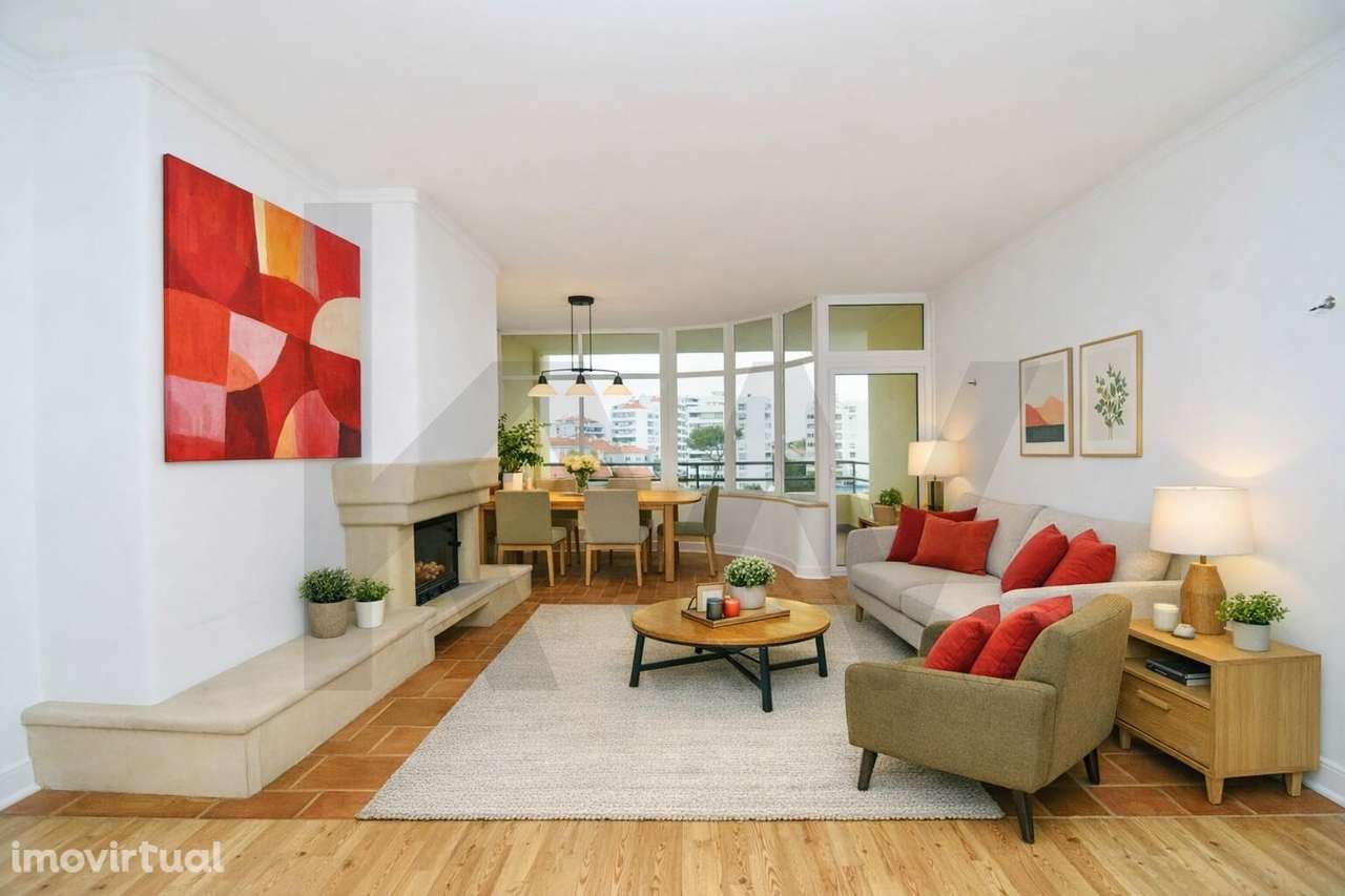 T3 com vista de mar, varandas e garagem box, no prestigiado Bairro do - Grande imagem: 2/34