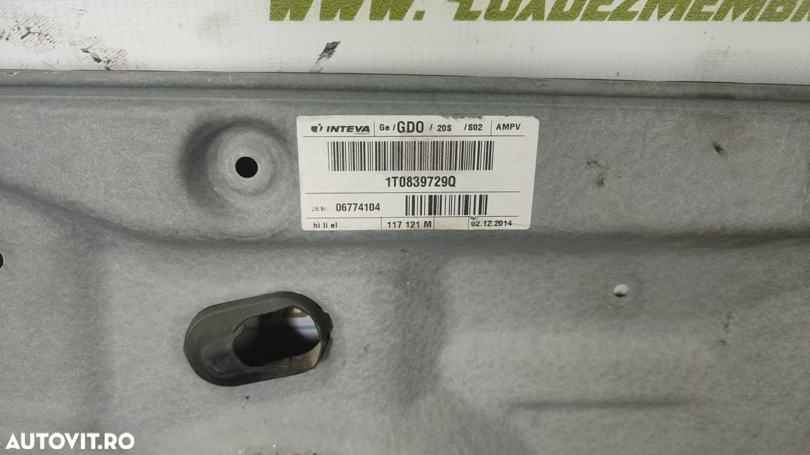 Macara geam stanga spate 1t0839729q Volkswagen VW Touran 1 [2th facel - 3