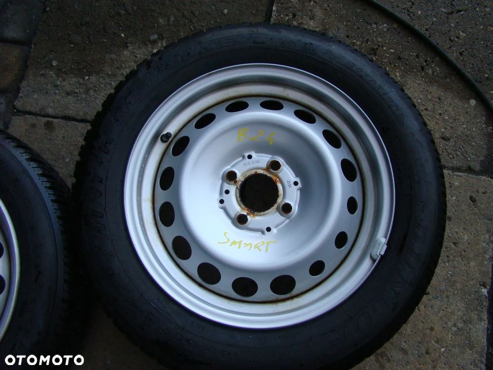 B24 4x100 Smart ForTwo ForFour 453 Renault Twingo 5,5Jx15 185/60 i 5jx15 165/65 zima czujniki - 4