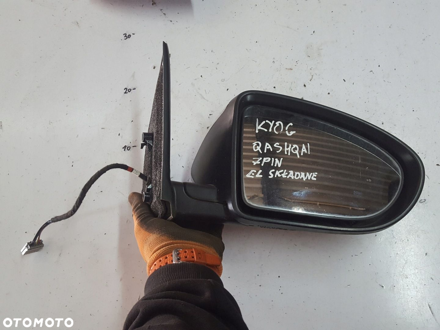 NISSAN QASHQAI I J10 LIFT 10-13r LUSTERKO PRAWE 7 KABLI KY0 - 2