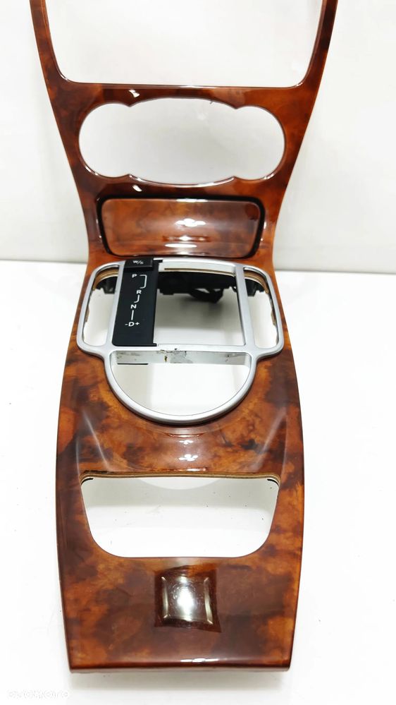 Ramka konsola środkowa popielniczka drewno dekor stan BDB OE Mercedes SL R230 W230 - 10