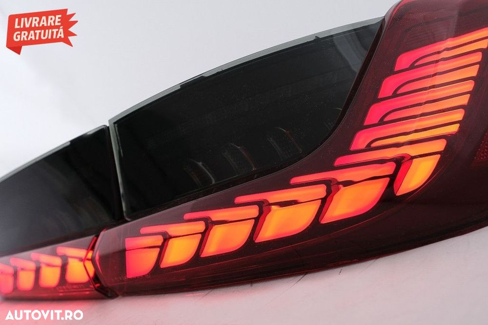 Stopuri LED BMW Seria 3 G20 G28 M3 G80 Sedan (2018-2022) Rosu Fumuriu - 6